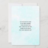 Niedliche Löwenfischerei aus der Mondfarbe Dankeskarte (Rückseite)