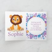 niedliche LöwenGeburtstagskarte Karte (Innenseite)