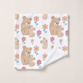 Niedliche Löwenmutter am Muttertag Badhandtuch Set (Waschlappen)