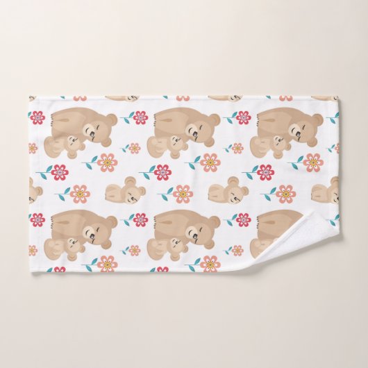 Niedliche Löwenmutter am Muttertag Badhandtuch Set (Handtuch)