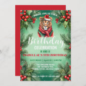 Niedliche Löwensafari Weihnachtsfeier Save The Date (Vorne/Hinten)