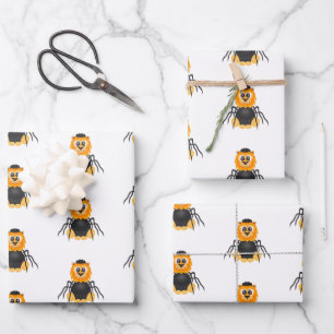 Niedliche Löwenspinne Geschenkpapier Set