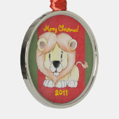 Niedliche Löwenweihe Ornament Aus Metall (Rechts)