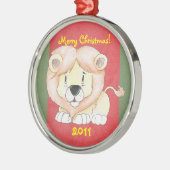 Niedliche Löwenweihe Ornament Aus Metall (Links)