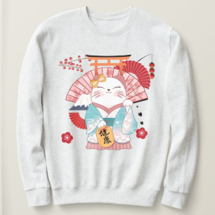 Niedliche Lucky Cat Sweatshirt