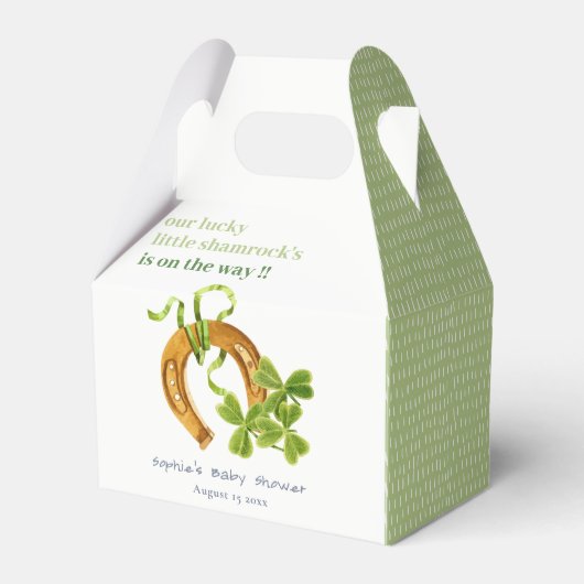 Niedliche Lucky Kleeblatt St Patrick's Day Kinderd Geschenkschachtel (Rückseite)