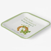Niedliche Lucky Kleeblatt St Patrick's Day Kinderd Pappteller (Gewinkelt)