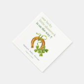 Niedliche Lucky Kleeblatt St Patrick's Day Kinderd Serviette (Ecke)