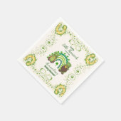 Niedliche Lucky Little Kleeblatt Babydusche Serviette (Ecke)