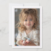 niedliche Luftballons Foto Geburtstag Einladung (Rückseite)