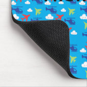 Niedliche Luftflieger und Wolken, Aviator, kundens Mousepad (Ecke)