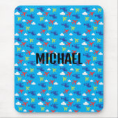 Niedliche Luftflieger und Wolken, Aviator, kundens Mousepad (Vorne)