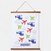 Niedliche Luftflieger und Wolken, Aviator, kundens Wandteppich Mit Holzrahmen (Vorderseite)