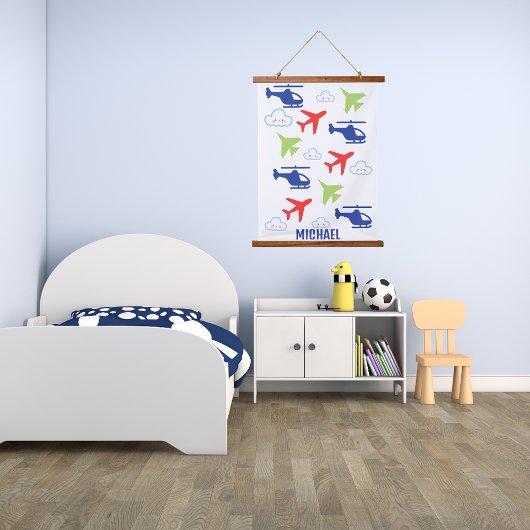 Niedliche Luftflieger und Wolken, Aviator, kundens Wandteppich Mit Holzrahmen