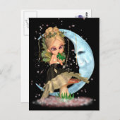 Niedliche Luftpostkarte mit Fairy Kissing Frog Postkarte (Vorne/Hinten)
