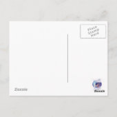 Niedliche Luftpostkarte mit Fairy Kissing Frog Postkarte (Rückseite)