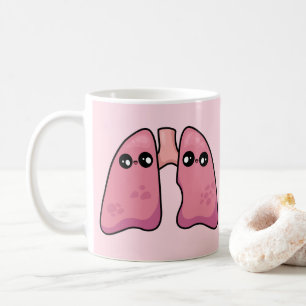 Niedliche Lungen - Humanbiologie Kaffeetasse