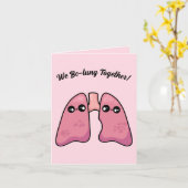 Niedliche Lungen - Humanbiologie Karte (Gelbe Blume)