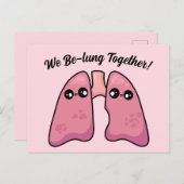 Niedliche Lungen - Humanbiologie Postkarte (Vorne/Hinten)
