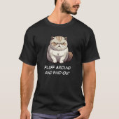 niedliche lustig wütende Katze im Shirt (Vorderseite)