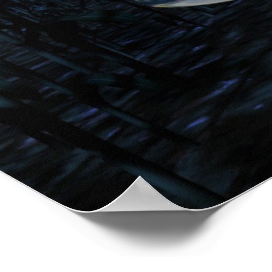 Niedliche lustige Alien u.f.o in Maisfeld 1 Poster (Ecke)