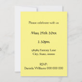 Niedliche lustige Babygiraffe für Kinder jeden Alt Einladung (Rückseite)