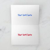 Niedliche lustige Biene mit Herz-Cartoon-Abbildung Karte (Innenseite)