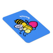 Niedliche lustige Biene mit Herz-Cartoon-Abbildung Magnet (Rechte Seite)