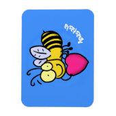 Niedliche lustige Biene mit Herz-Cartoon-Abbildung Magnet (Vertikal)