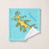 Niedliche, lustige Cartoon-Illustration eines Seed Badhandtuch Set (Waschlappen)