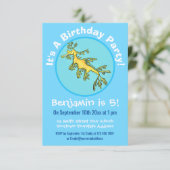 Niedliche, lustige Cartoon-Illustration eines Seed Einladung (Stehend Vorderseite)