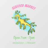 Niedliche, lustige Cartoon-Illustration eines Seed Fensteraufkleber (Blatt)