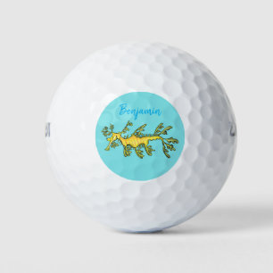 Niedliche, lustige Cartoon-Illustration eines Seed Golfball