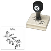 Niedliche, lustige Cartoon-Illustration eines Seed Gummistempel (Stempel)