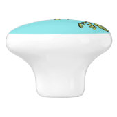 Niedliche, lustige Cartoon-Illustration eines Seed Keramikknauf (Seitenansicht)