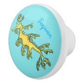 Niedliche, lustige Cartoon-Illustration eines Seed Keramikknauf (Rechts)