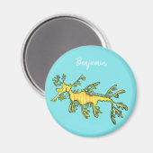 Niedliche, lustige Cartoon-Illustration eines Seed Magnet (Vorderseite/Rückseite)