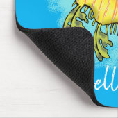 Niedliche, lustige Cartoon-Illustration eines Seed Mousepad (Ecke)