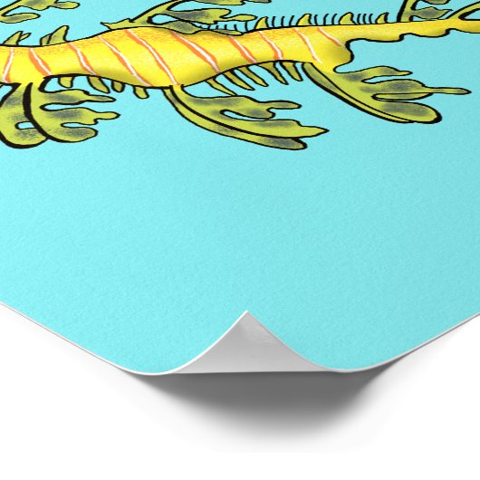 Niedliche, lustige Cartoon-Illustration eines Seed Poster (Ecke)