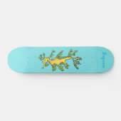 Niedliche, lustige Cartoon-Illustration eines Seed Skateboard (Horizontal)