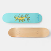 Niedliche, lustige Cartoon-Illustration eines Seed Skateboard (Horizontal)
