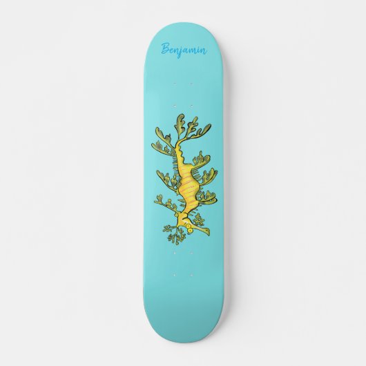 Niedliche, lustige Cartoon-Illustration eines Seed Skateboard (Vorne)