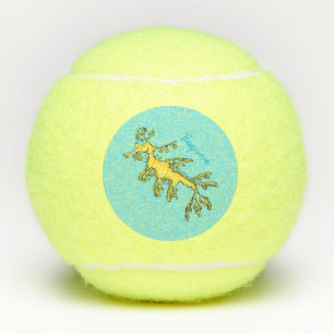 Niedliche, lustige Cartoon-Illustration eines Seed Tennisbälle
