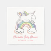 Niedliche lustige Cartoon Regenbogendusche Serviette (Vorderseite)