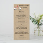 Niedliche lustige Cartoon Schafe in Liebe Einfaltk Menükarte (Stehend Vorderseite)