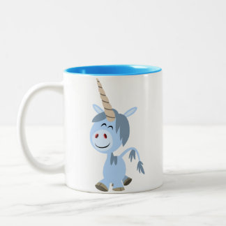Niedliche lustige Cartoonunicorn-Tasse Zweifarbige Tasse