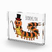 Niedliche lustige Centipez-Cartoon-Abbildung Fotoblock (Rechts)