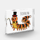 Niedliche lustige Centipez-Cartoon-Abbildung Fotoblock (Links)