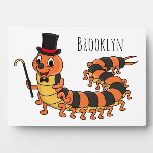 Niedliche lustige Centipez-Cartoon-Abbildung Fotoplatte (Vorderseite)