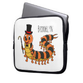 Niedliche lustige Centipez-Cartoon-Abbildung Laptopschutzhülle (Vorderseite Links)